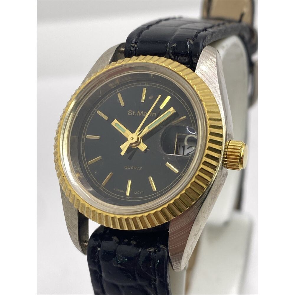 St Martins Womens Silver Gold Watch New Battery